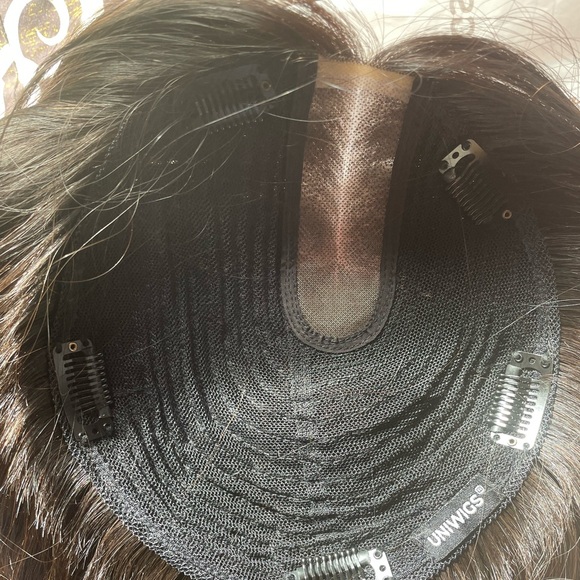 7"X8" COURTNEY | MONO PART | LEFT PART REMY HUMAN HAIR topper - Picture 2 of 9